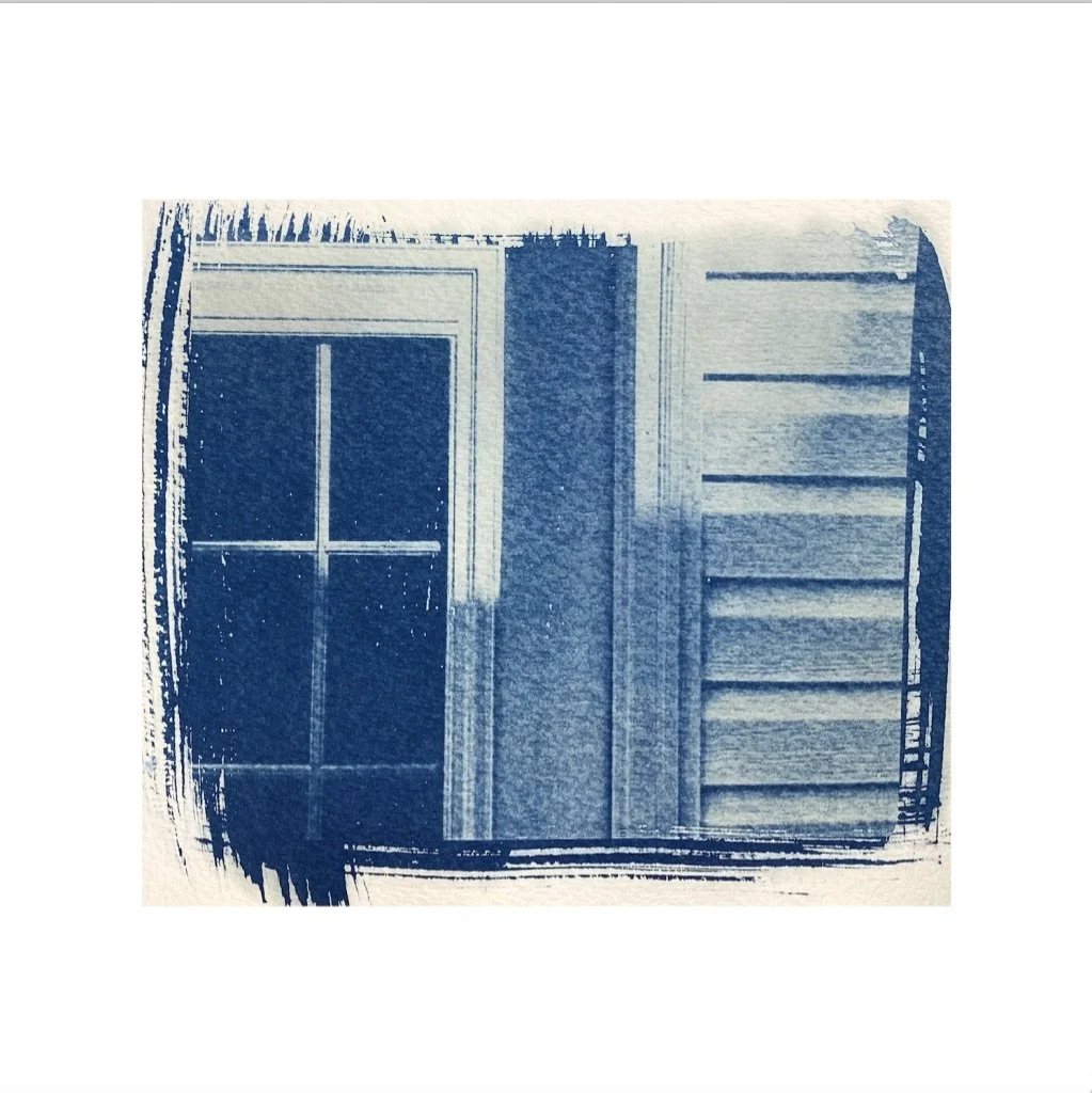 Untitled, Unknown Size, Cyanotype and Acrylic on Watercolor Paper, 2023