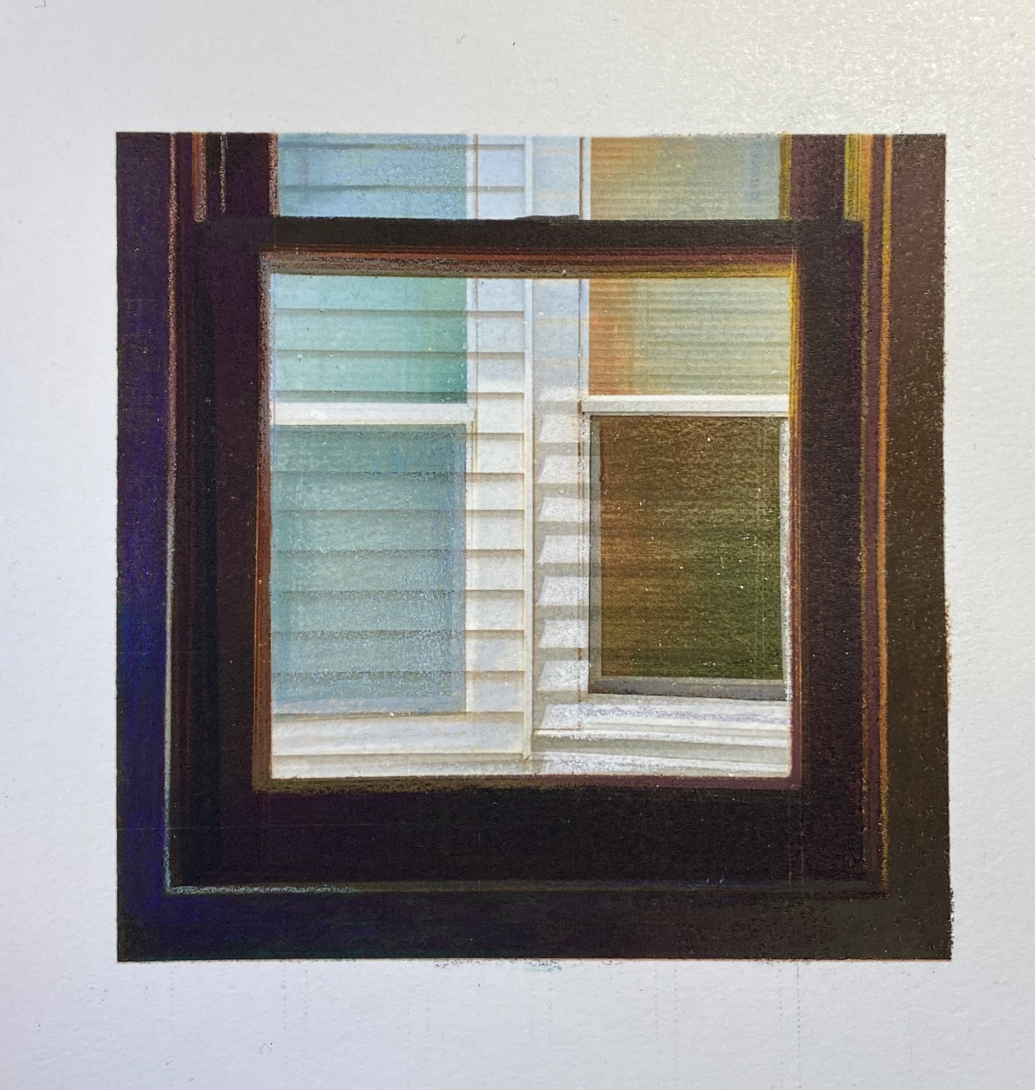 Untitled, Image Transfer and Colored Pencil on Paper, 2026