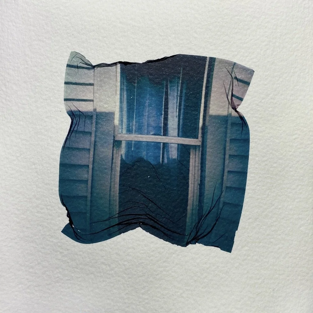 Untitled, 6''x6'', Polaroid Lift on watercolor paper, 2023