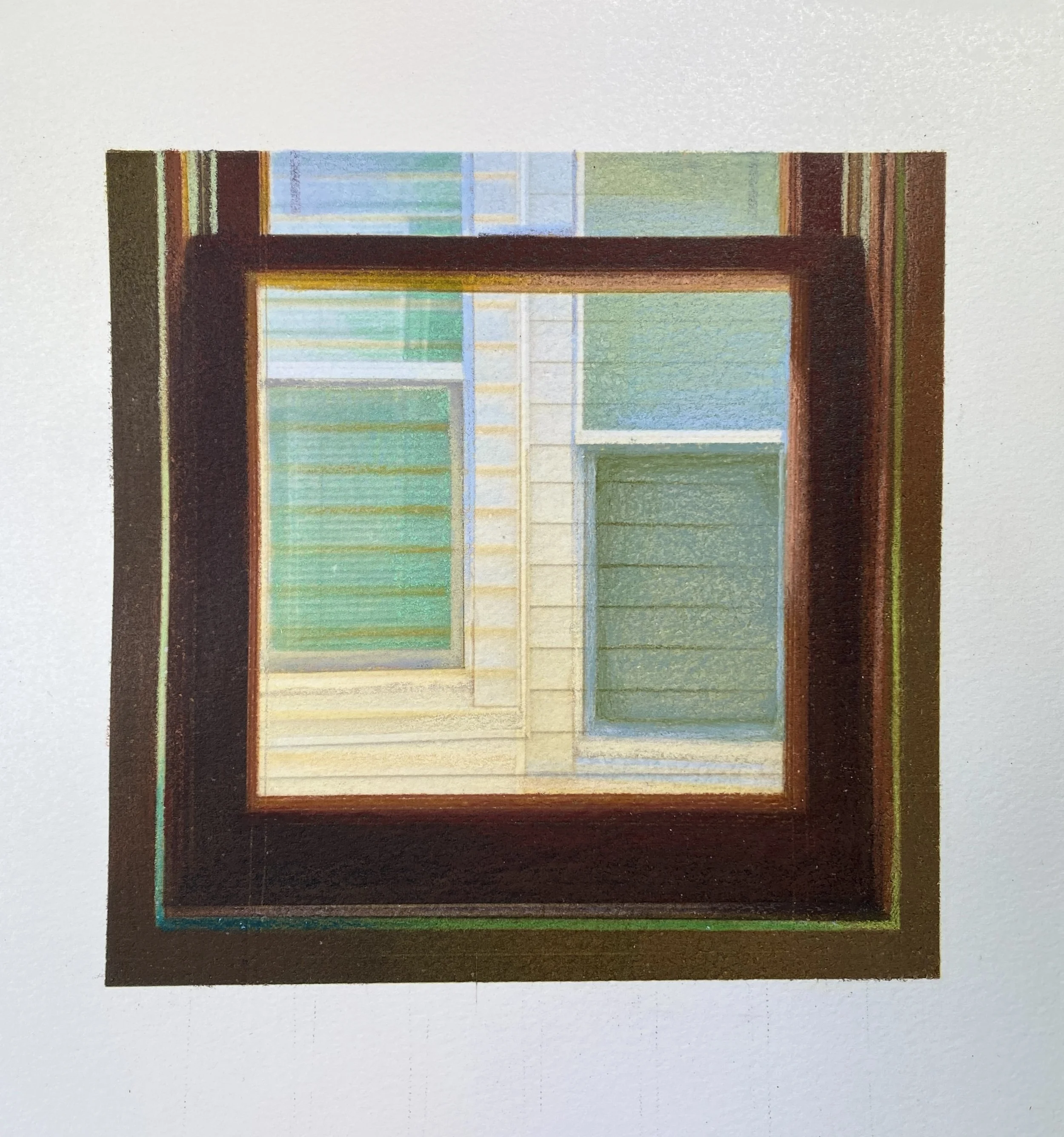 Untitled, Image Transfer and Colored Pencil on Paper, 2026