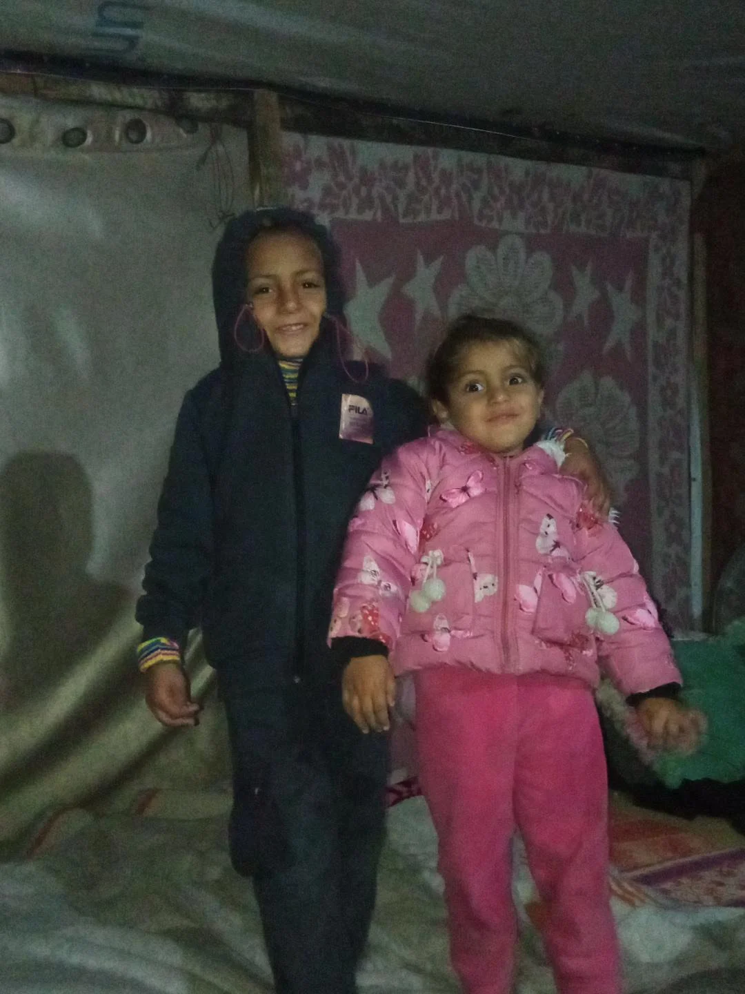 Fadi Qadih children inside tent home 12-09-25.jpeg