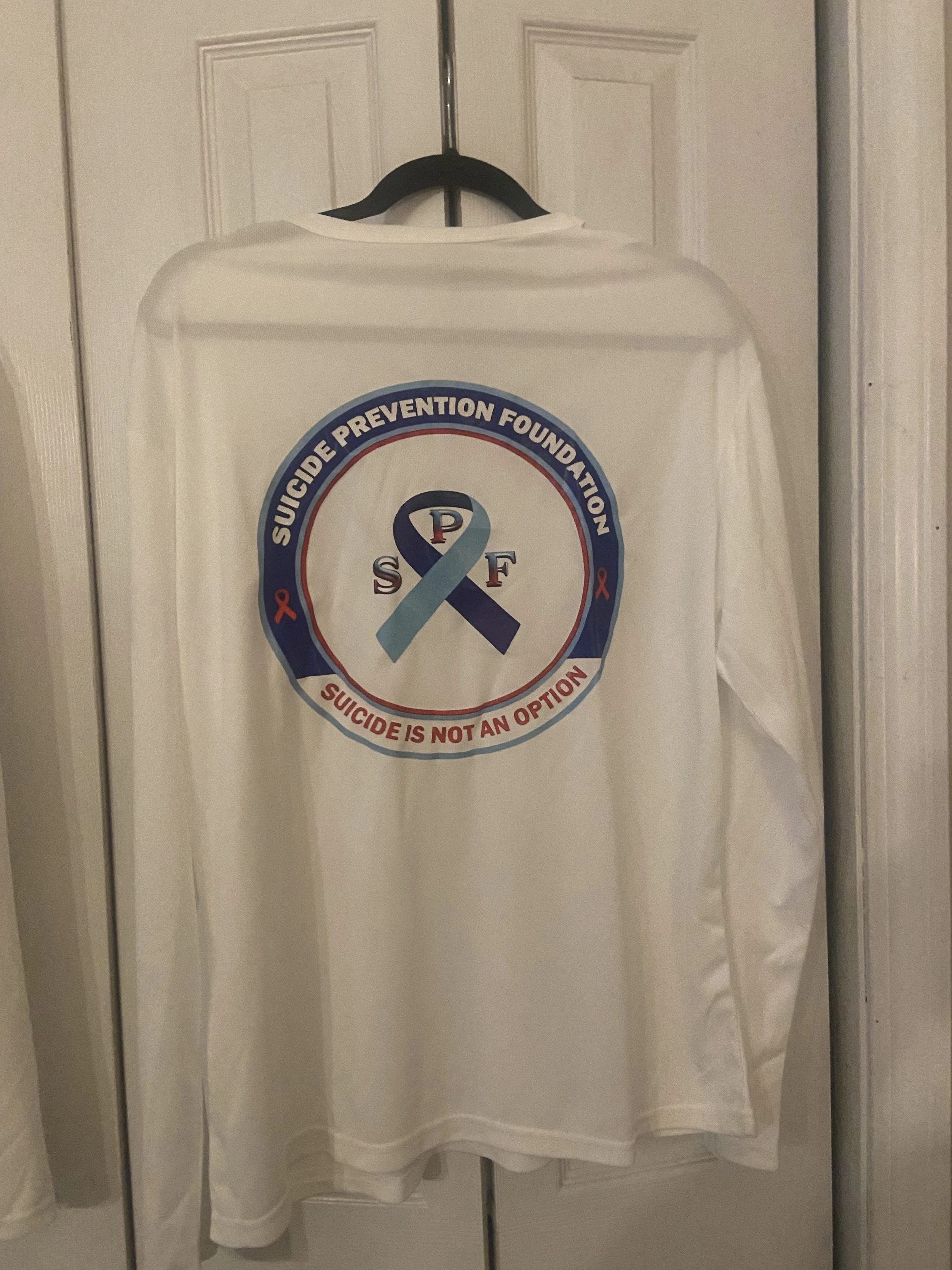 Suicide Prevention Foundation Long-Sleeve T-shirt Size Large White