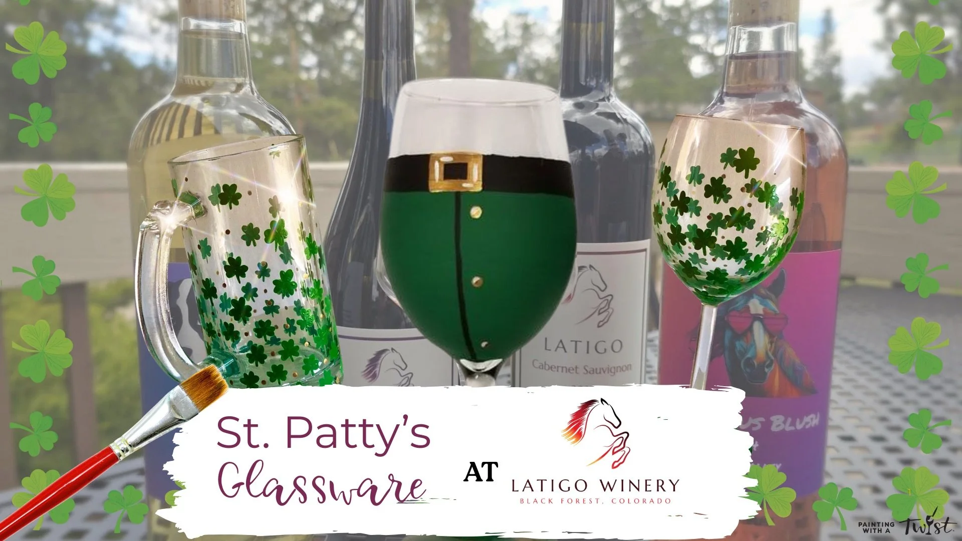 Paint n' Sip: Feeling Green Glassware
