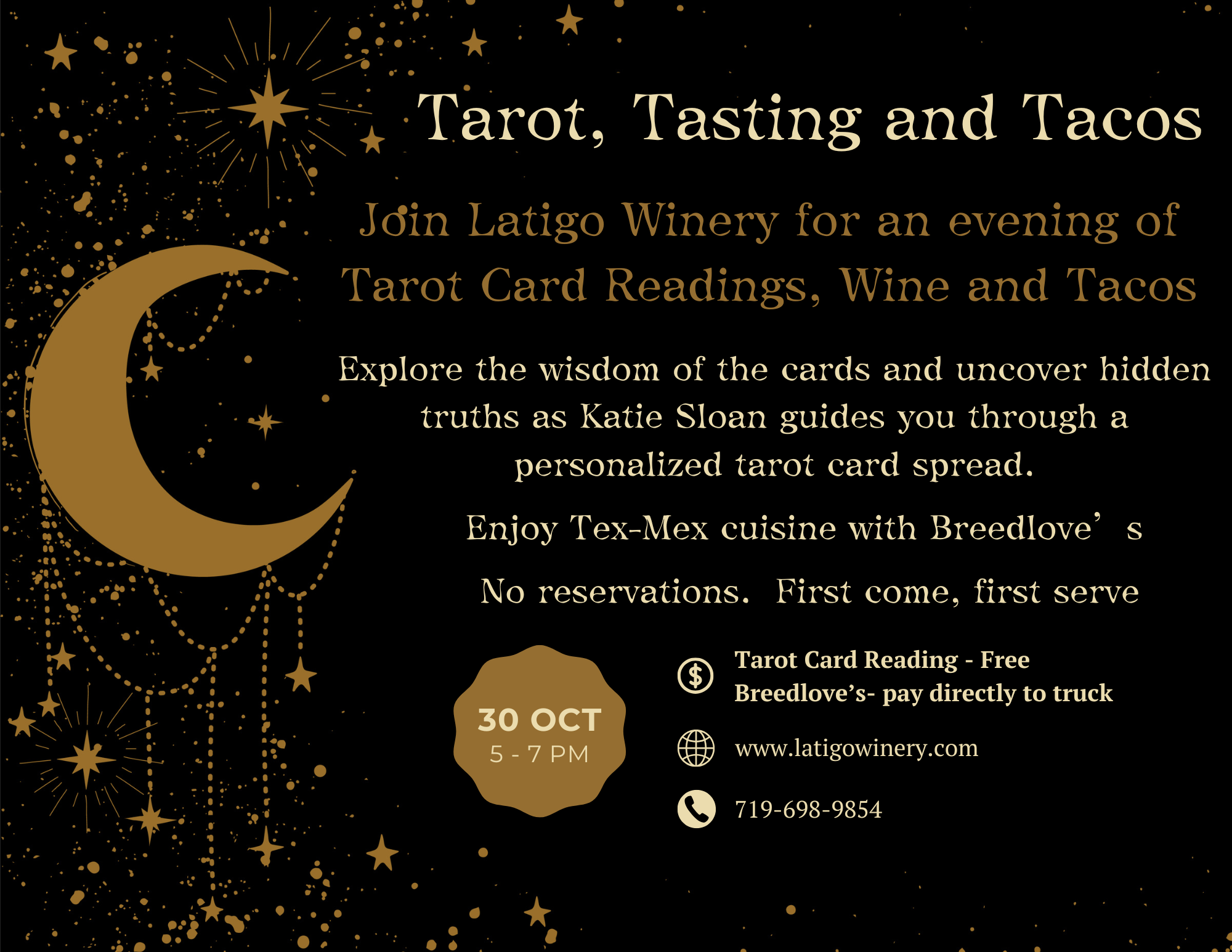Tarot, Tastings and Tacos