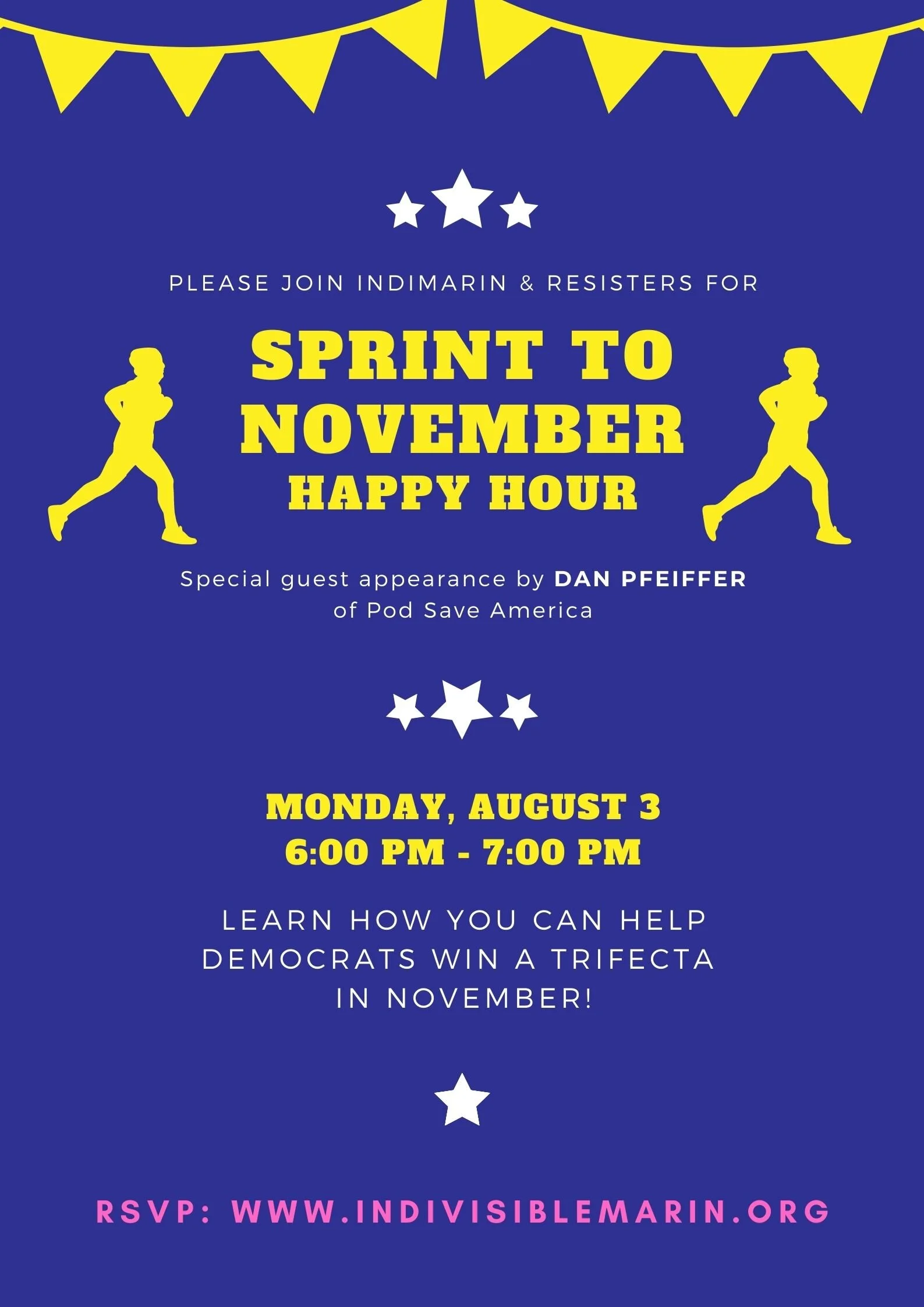 Don't miss our Happy Hour on 8/3 with Dan Pfeiffer of Pod Save America