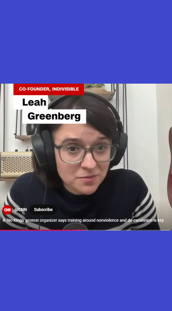 CNN interviews Indivisible Co-founder Leah Greenberg about No Kings Day