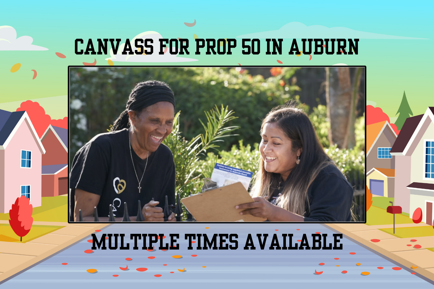Canvass for Prop 50 in Auburn