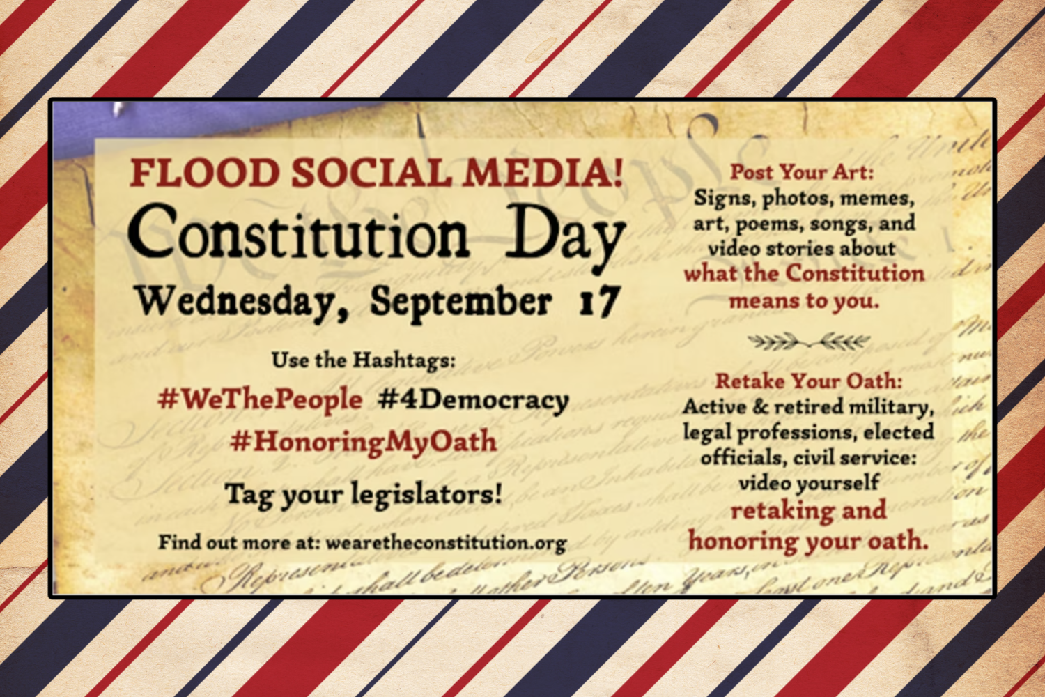 Flood Social Media on Constitution Day with Art & Videos!