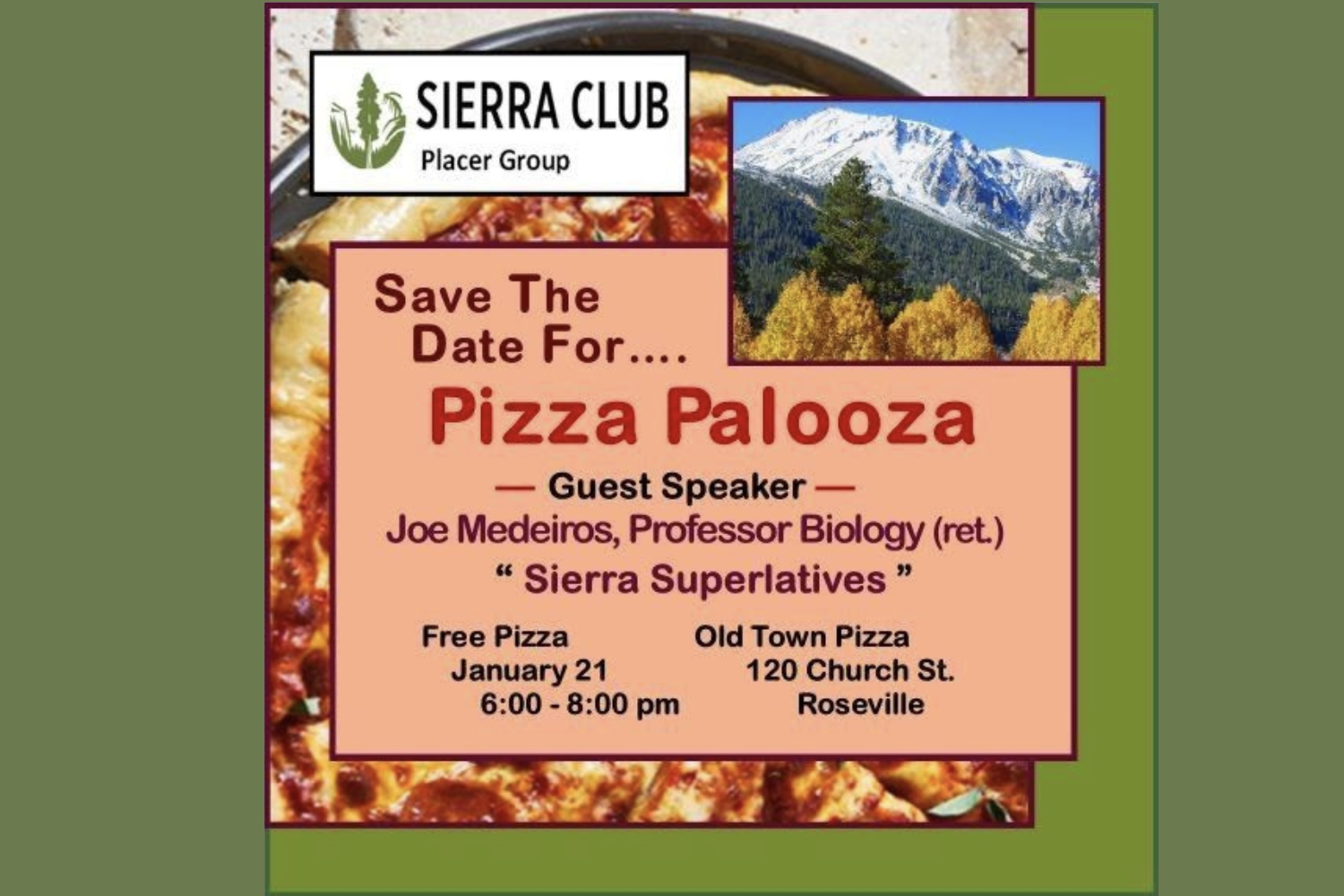 Pizza Palooza with Sierra Club Placer Group