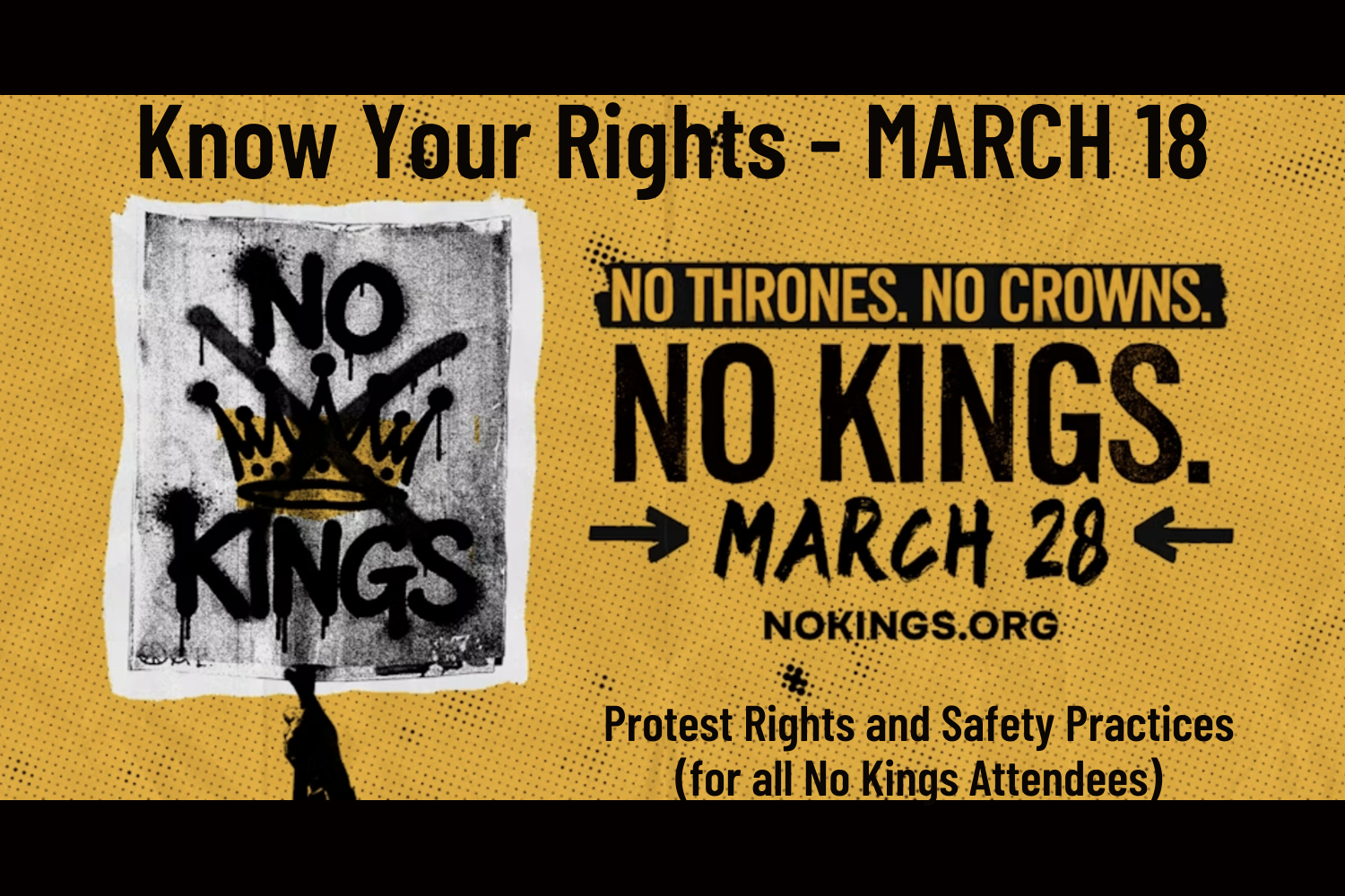 Know Your Rights: Protest Rights and Safety Practices (for all No Kings Attendees)