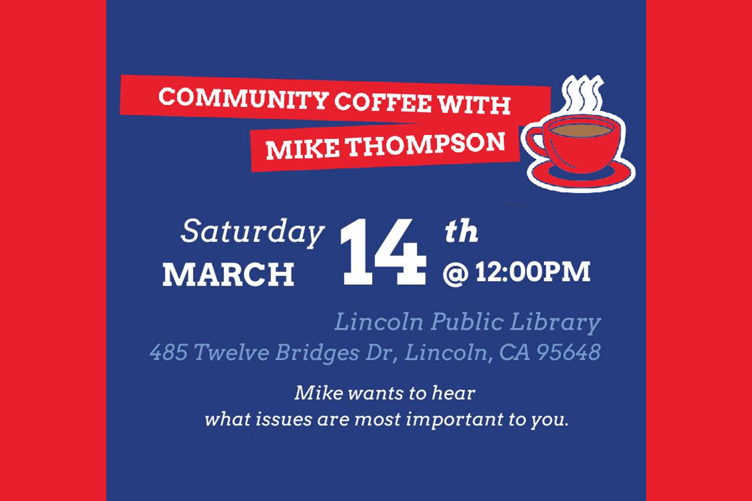 Lincoln: Coffee with Your Congressman