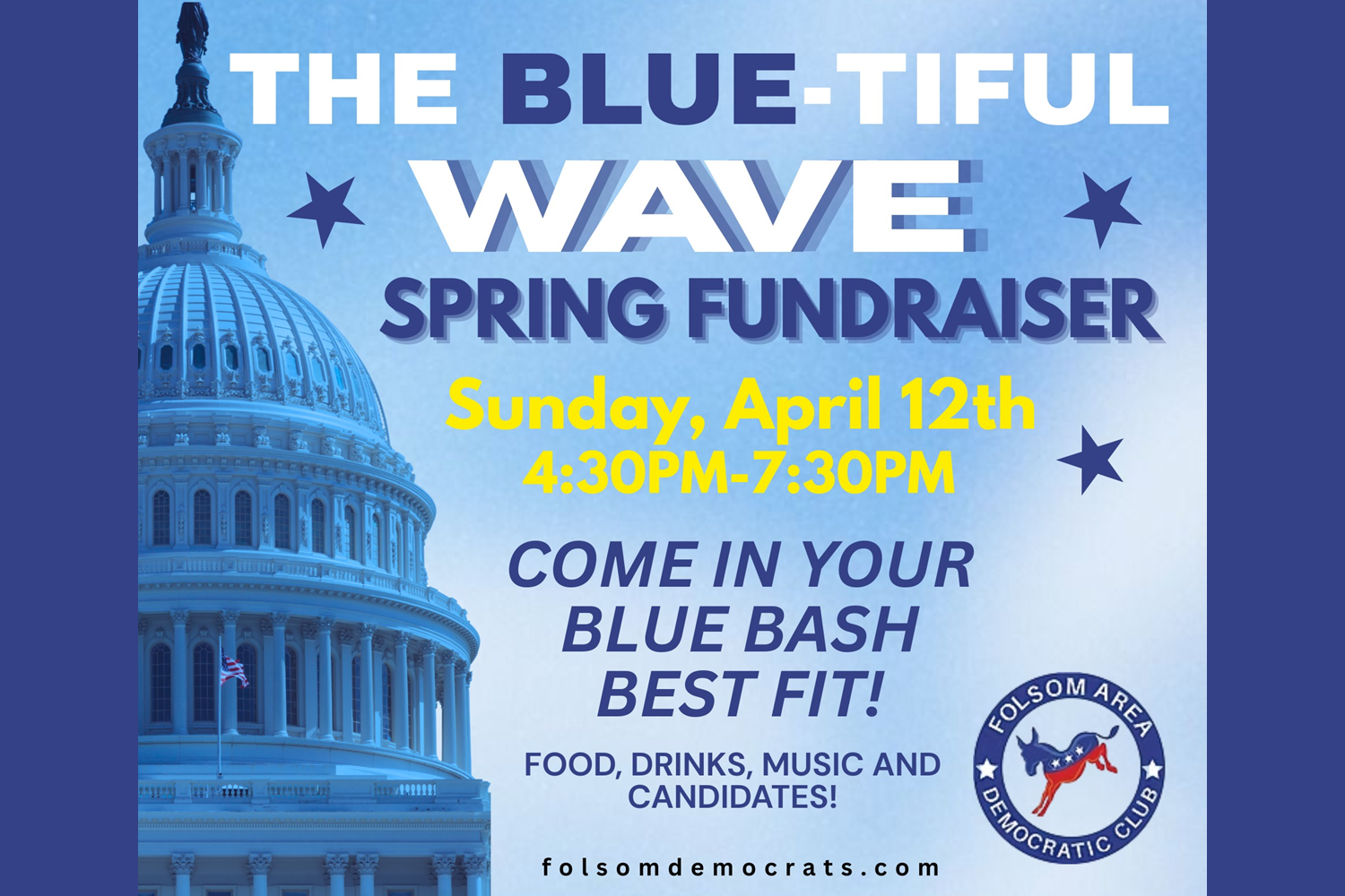 The Blue-tiful Wave! Folsom Area Democratic Club Spring Fundraiser