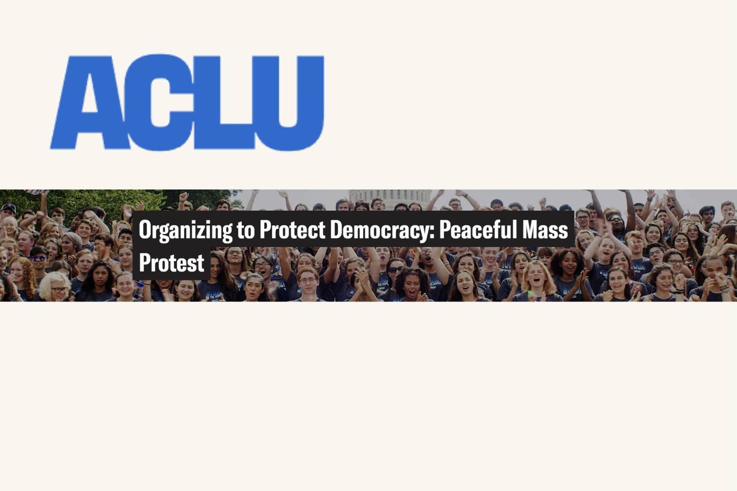Organizing to Protect Democracy