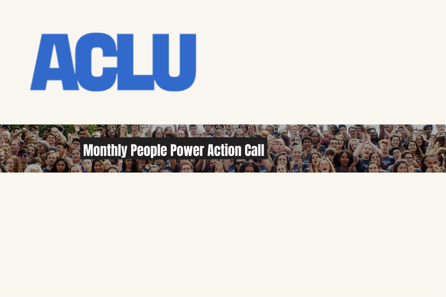 ACLU People Power Action Call