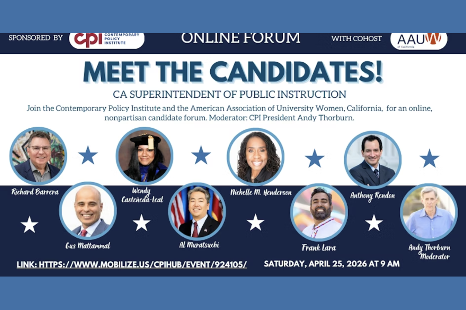 CA Superintendent of Public Instruction Candidate Forum