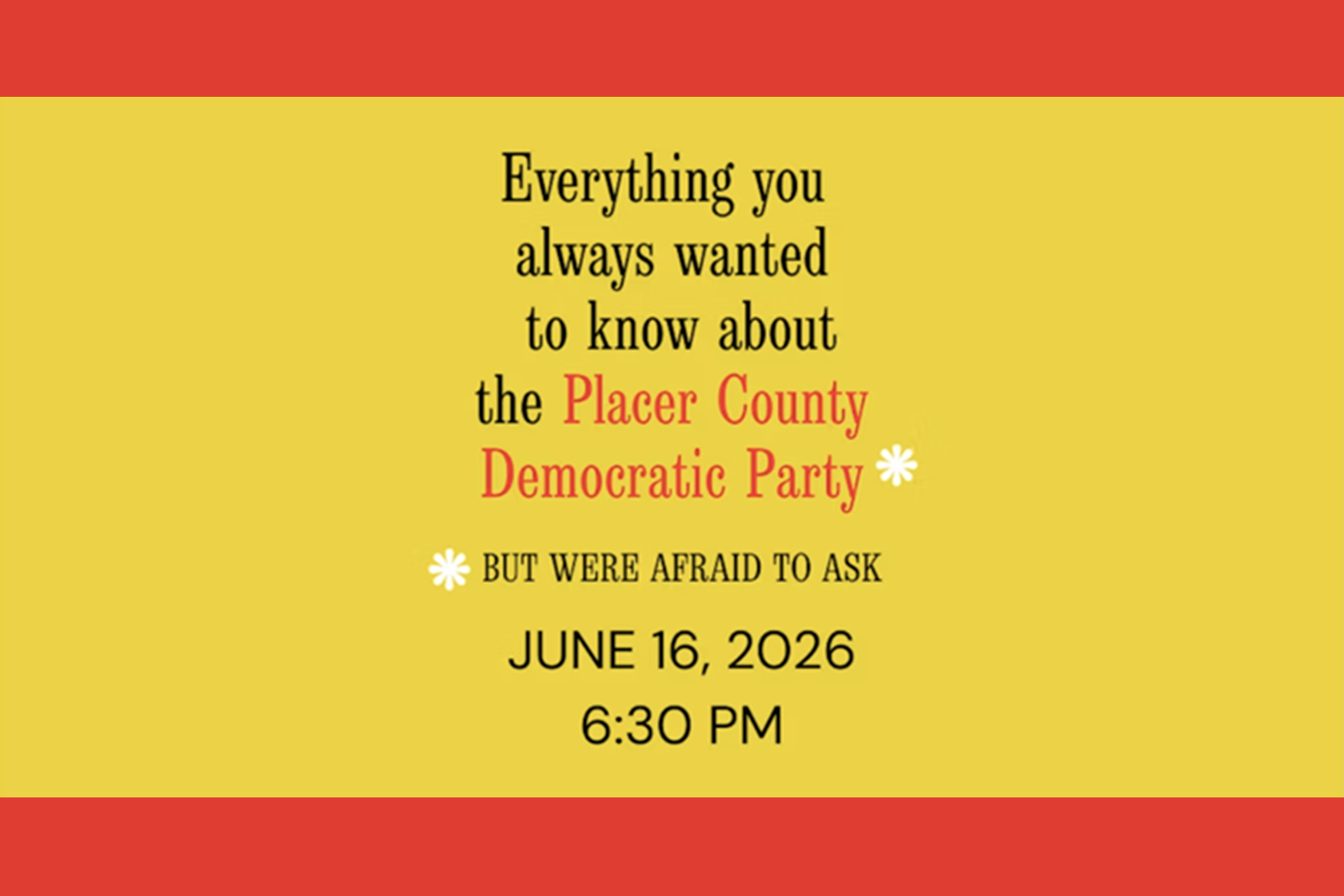 Placer Dems Democracy Academy