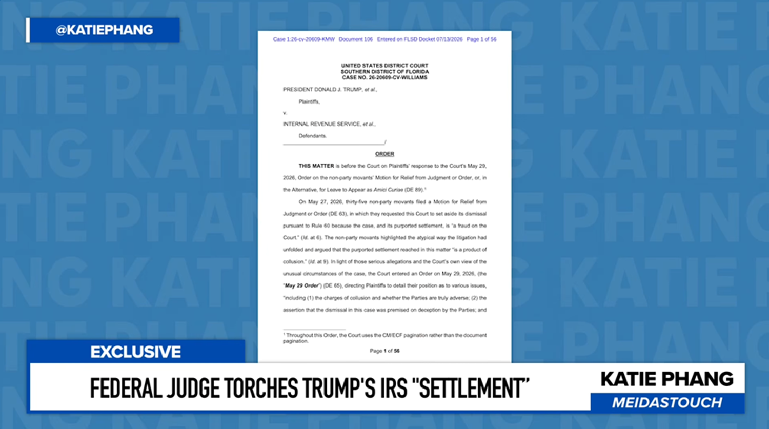 Judge TORCHES Trump's IRS Lawsuit And Imposes MAJOR SANCTIONS!!