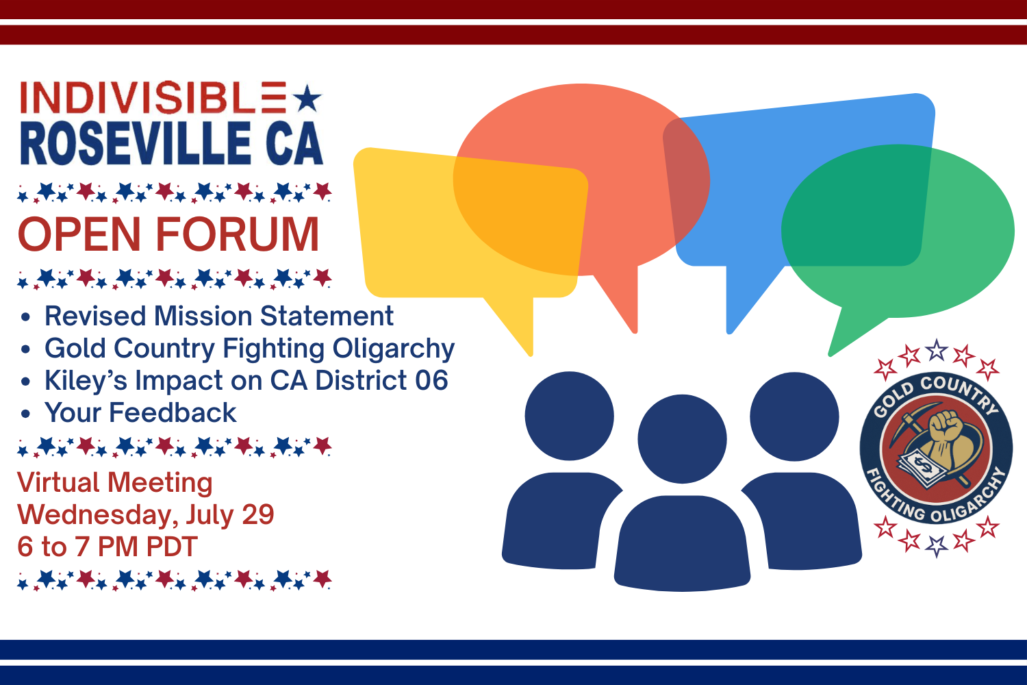 Indivisible Roseville CA Open Forum