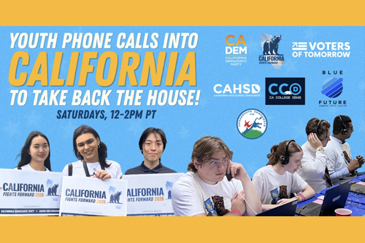 Take Back the House 2026 - Youth Phonebank for California Targeted Districts