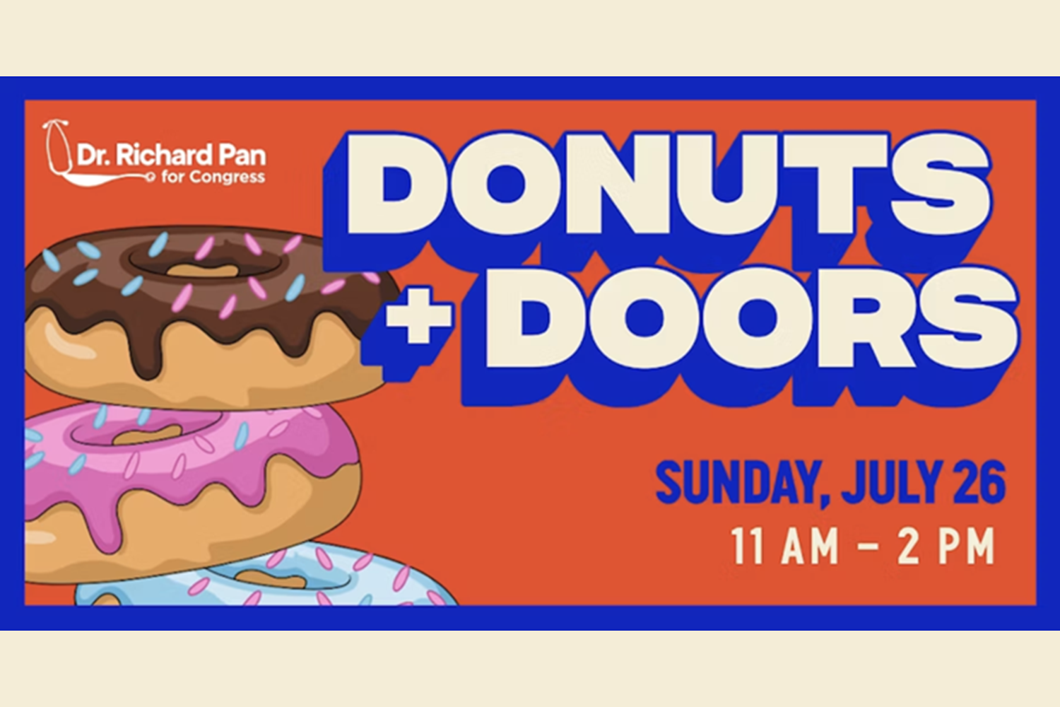 Roseville: Donuts & Doors with Dr. Pan for Congress