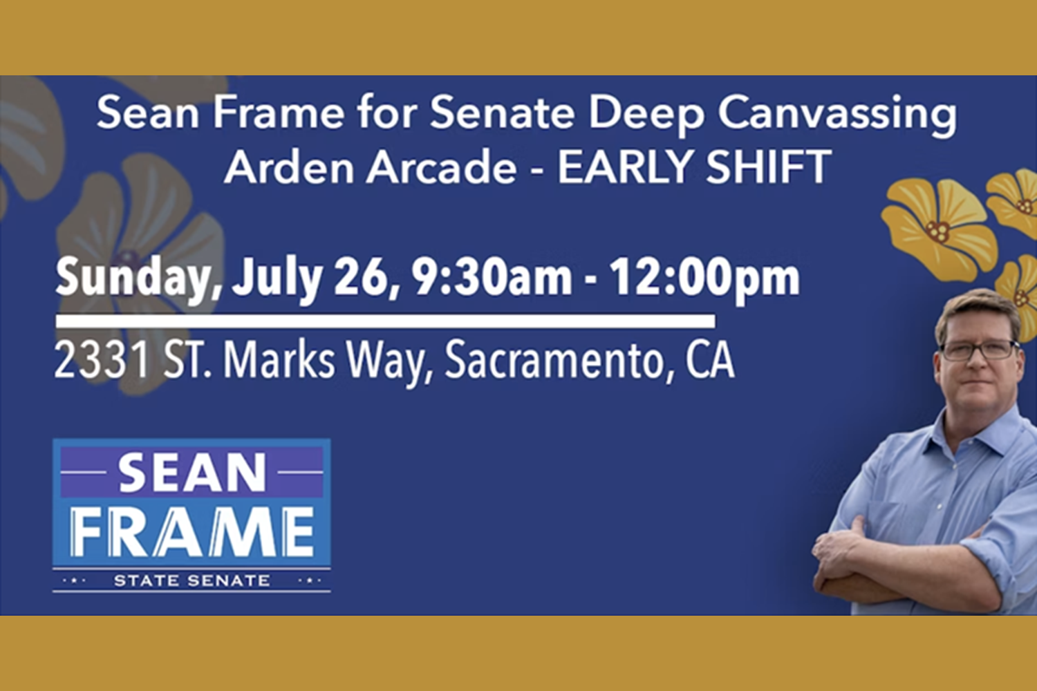 Sean Frame for Senate Sunday Canvass - EARLY SHIFT