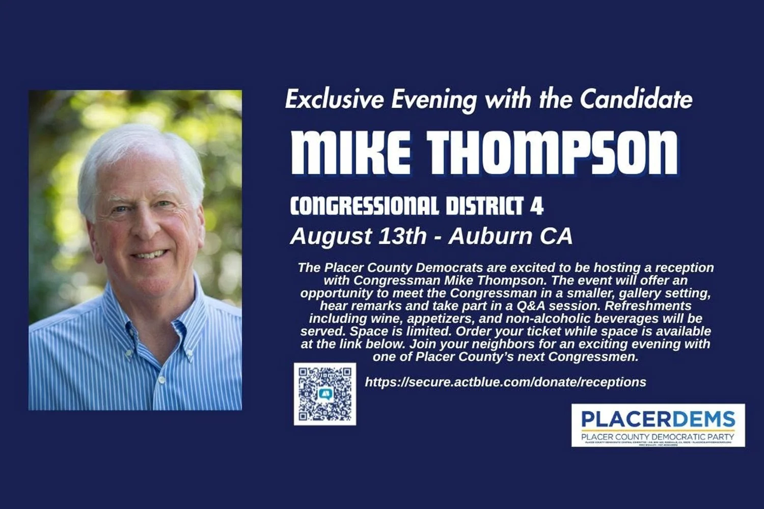 Evening with the Candidate Mike Thompson