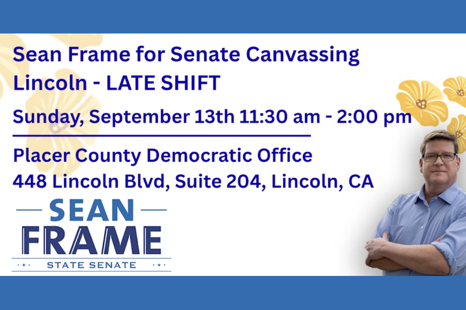 Sean Frame for Senate Sunday Lincoln Canvassing - 9.13.26 - LATE SHIFT