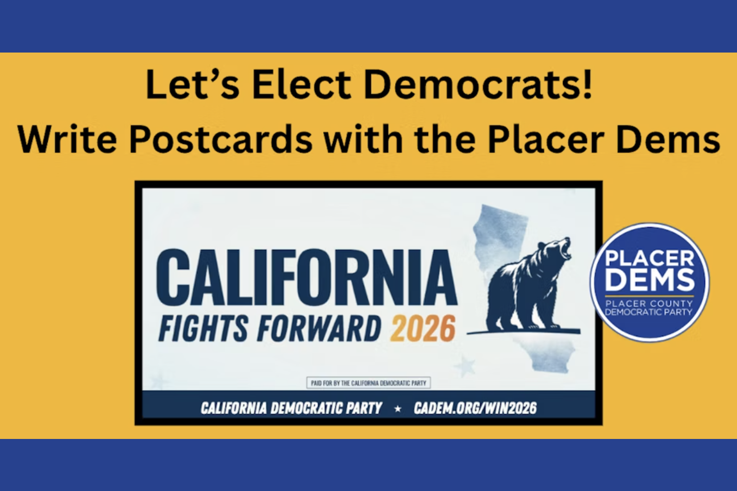 Write Postcards with the Placer Dems