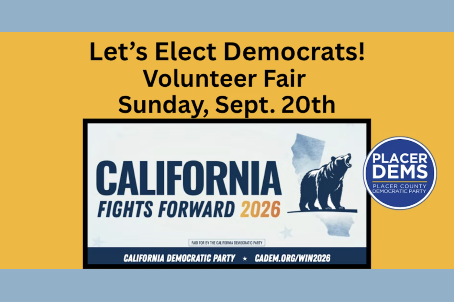 Let's Elect Democrats--Volunteer Fair in Auburn