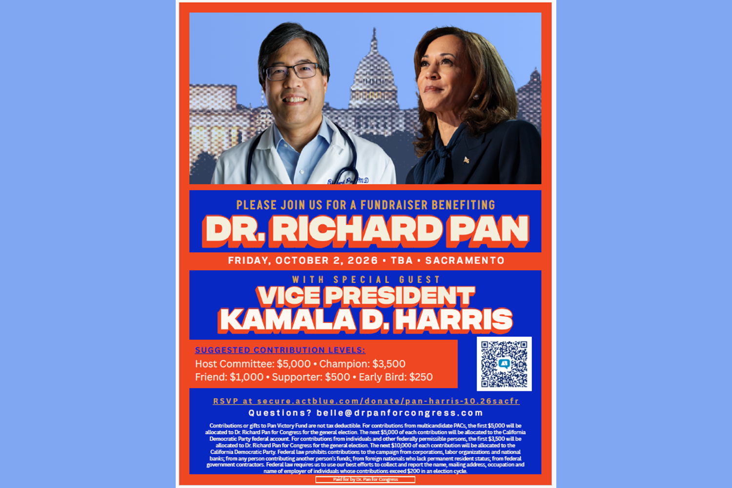 Vice President Kamala D. Harris in support of Dr. Richard Pan!