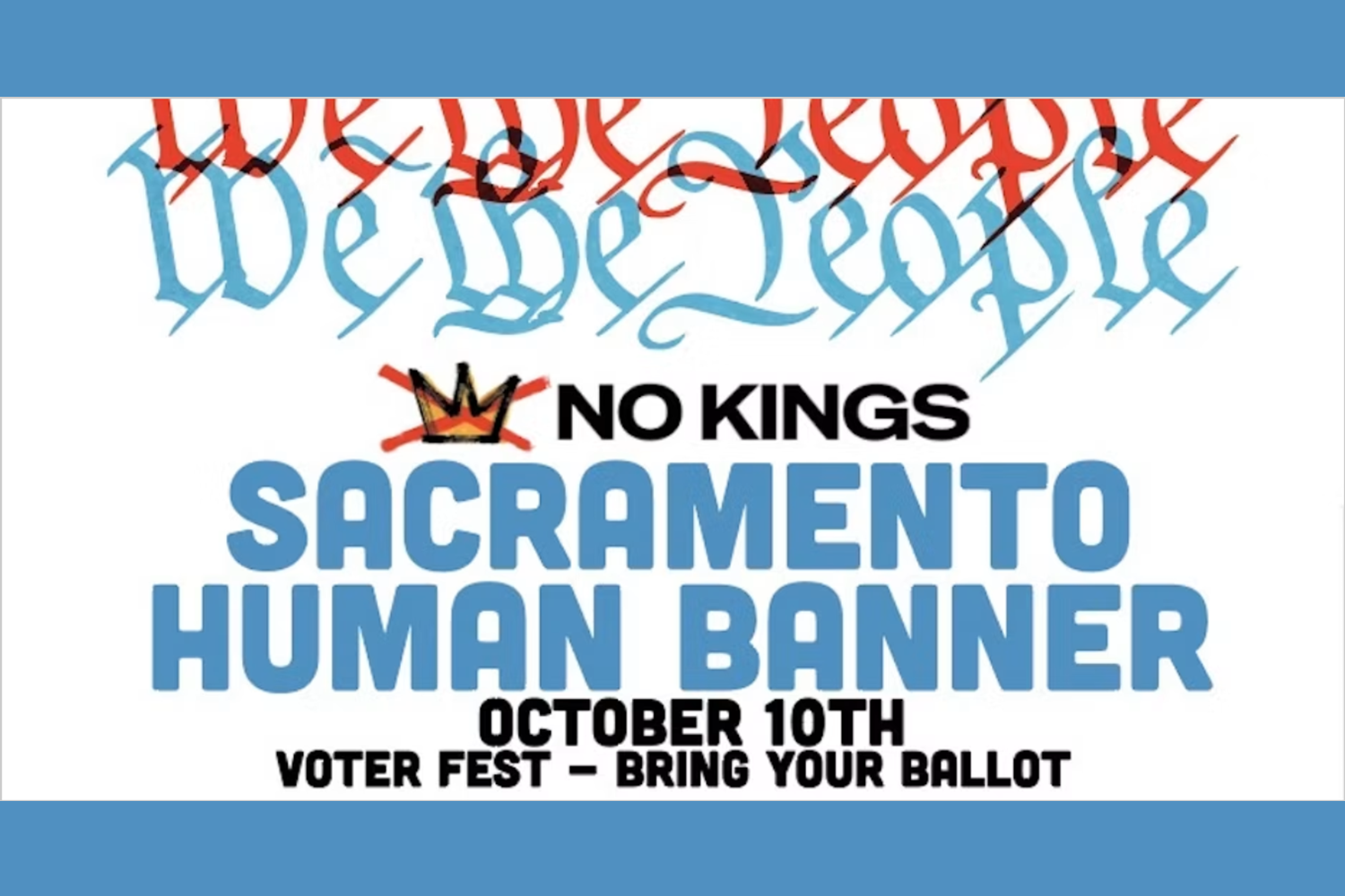 Sacramento Human Banner Voter Fest