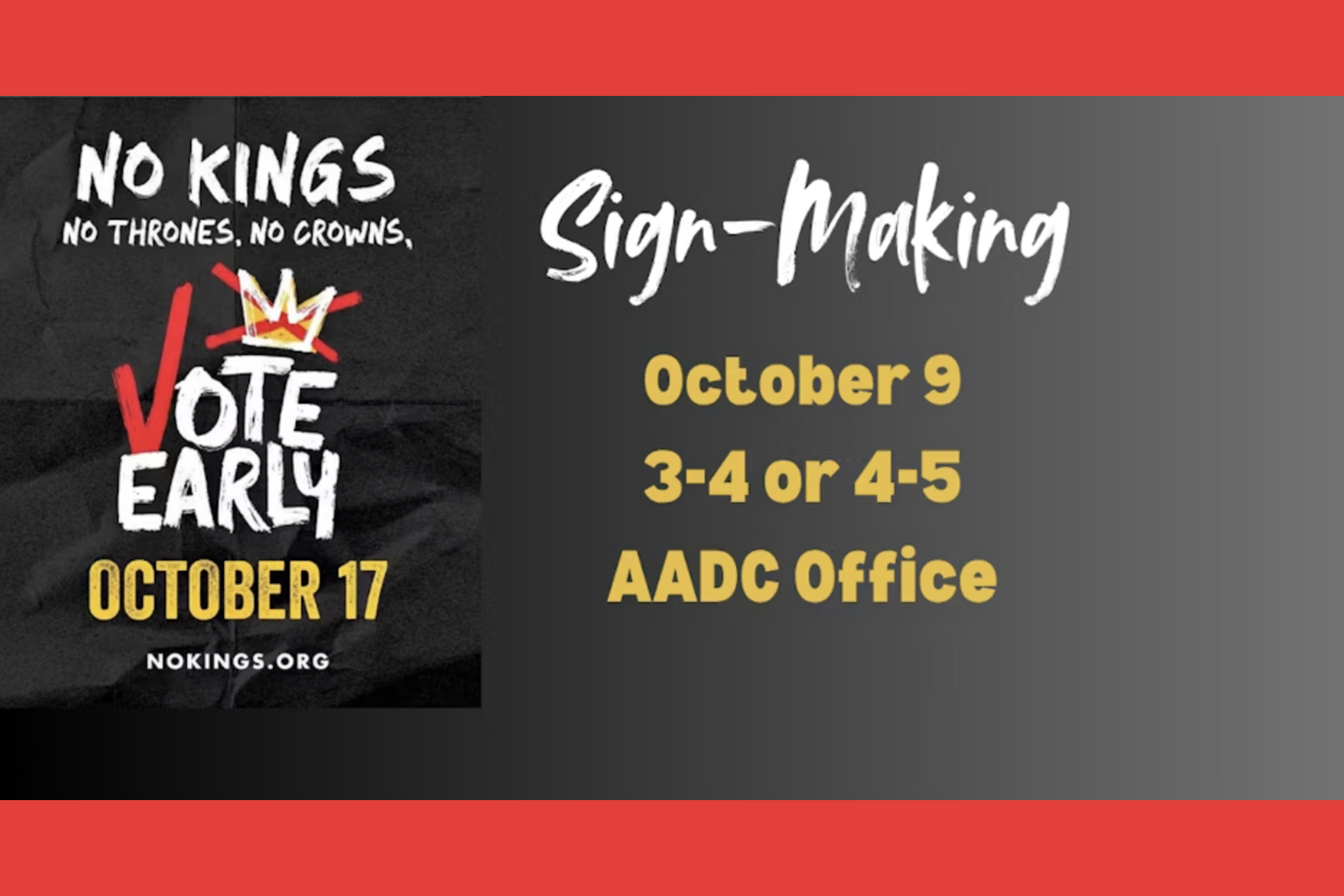No Kings Sign-Making