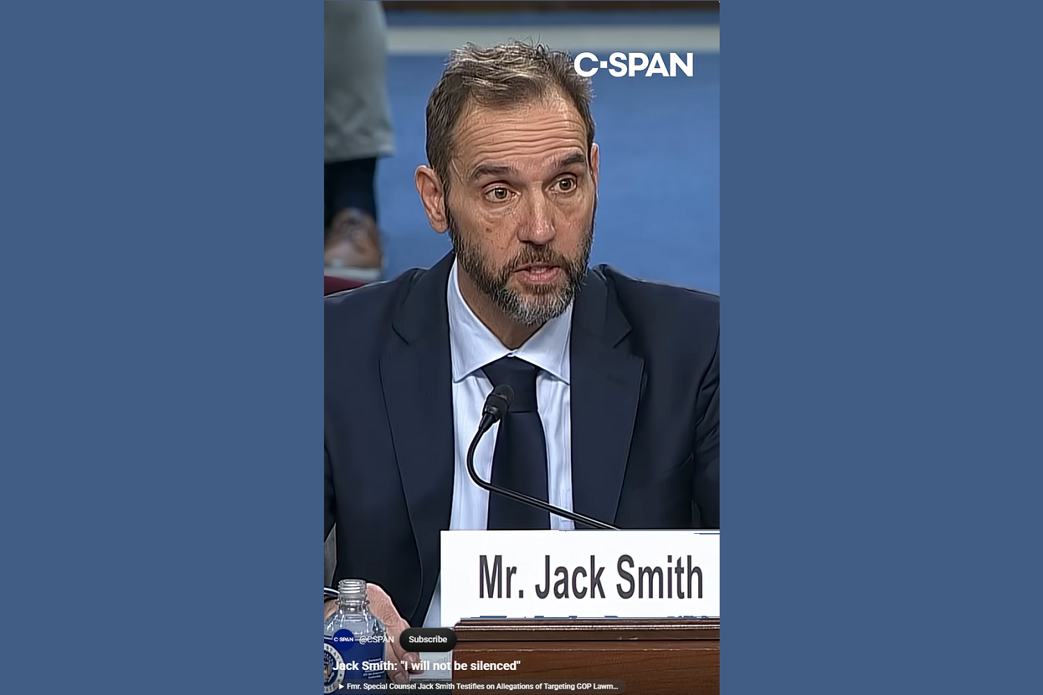 Jack Smith: "I will not be silenced"
