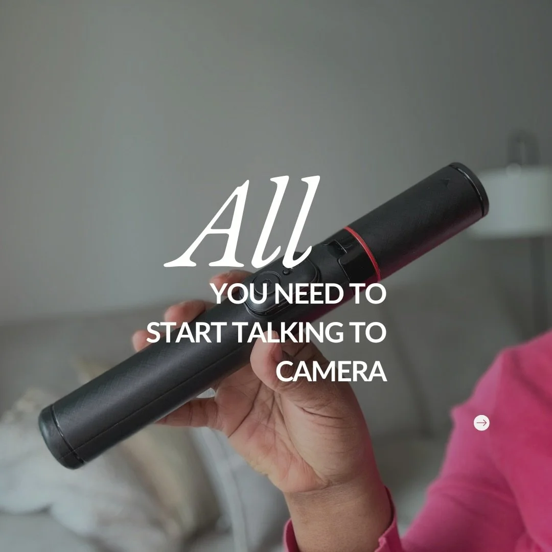 A selfie stand, the  phone you already have, and window light is all you need to start your broadcast studio.

Just place your selfie stand in front of a window, position your phone, and hit record. 

The built-in mic on most phones is perfect for st