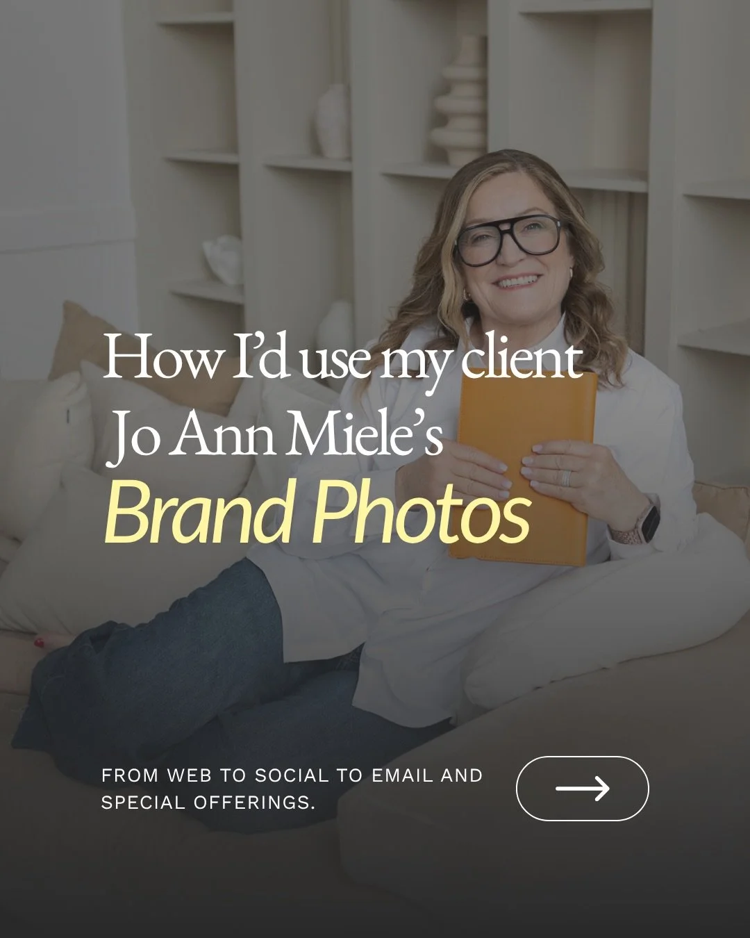 Here&rsquo;s how I&rsquo;d put these brand photos to work.

My client @jo_ann_miele has launched her next chapter as a coach and fractional HR consultant after decades in multinational corporations.

We captured her experience and authority, along wi