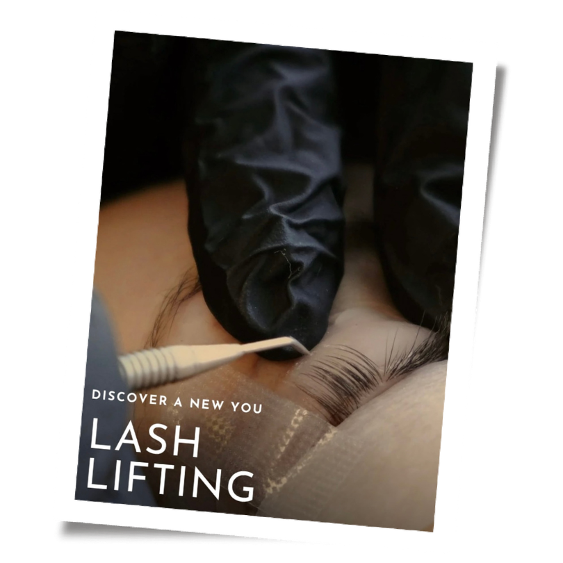 Close-up of lash lift procedure and natural lash curl at Flaunt & Flutter Lashery in York PA