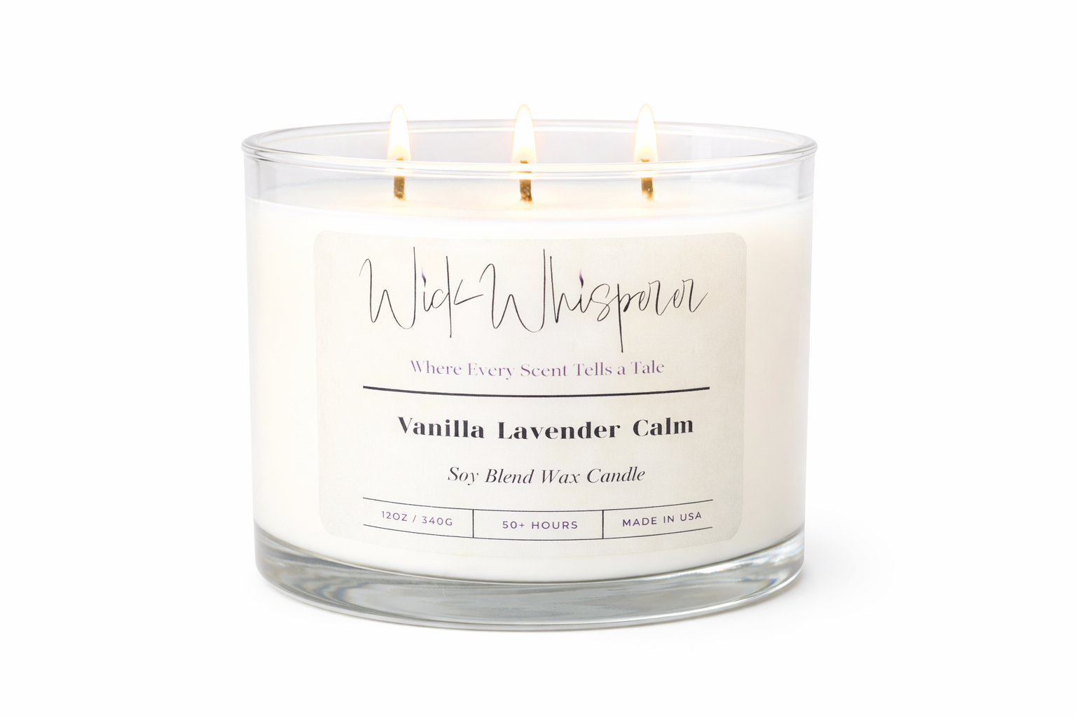 Lavender and Vanilla Scented Candle
