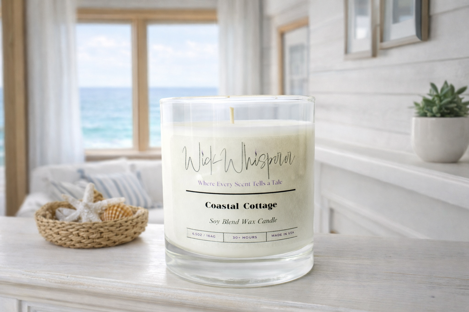 Coastal Linen scented Candle