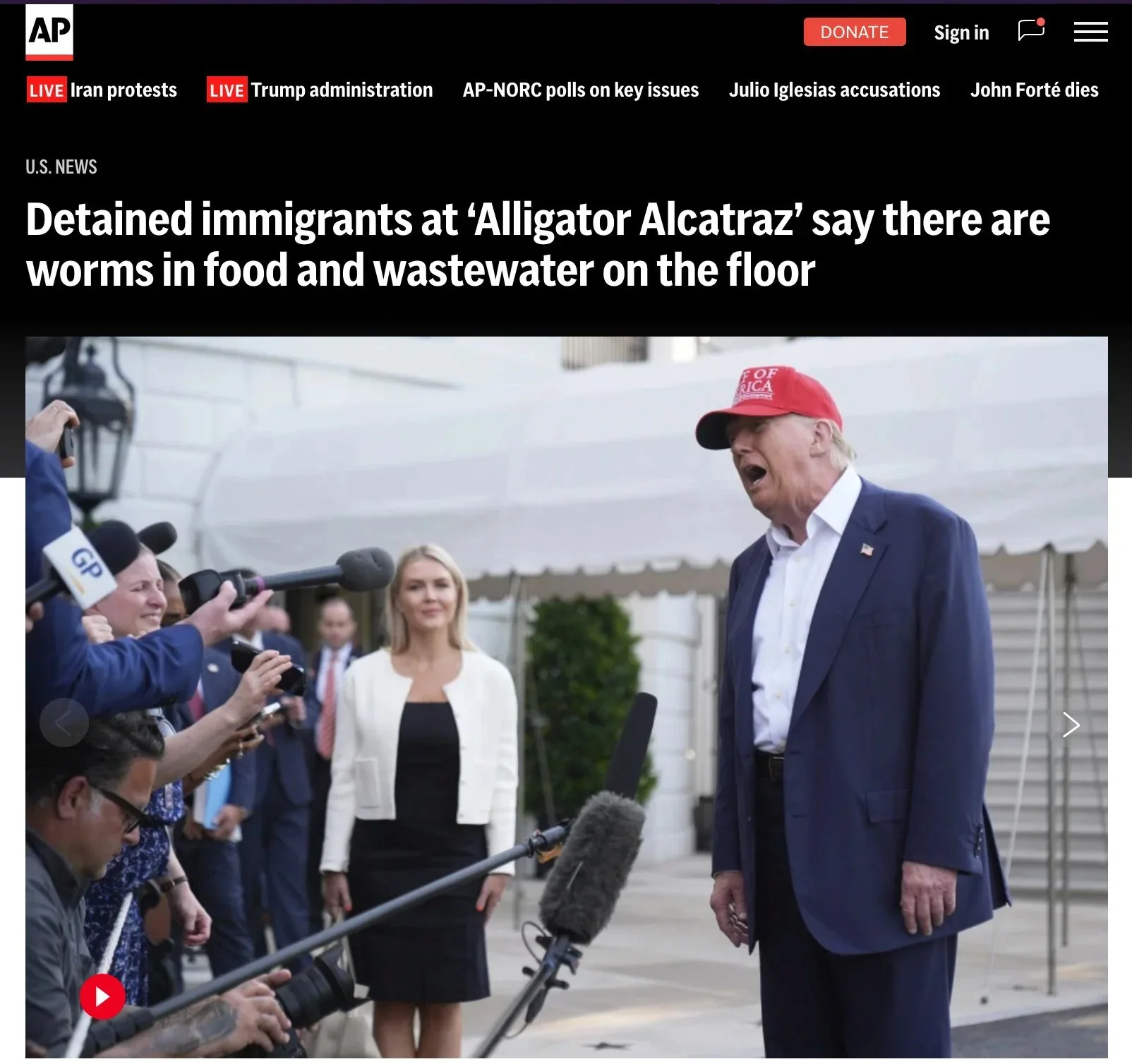Katie Blankenship on Alligator Alcatraz (AP)