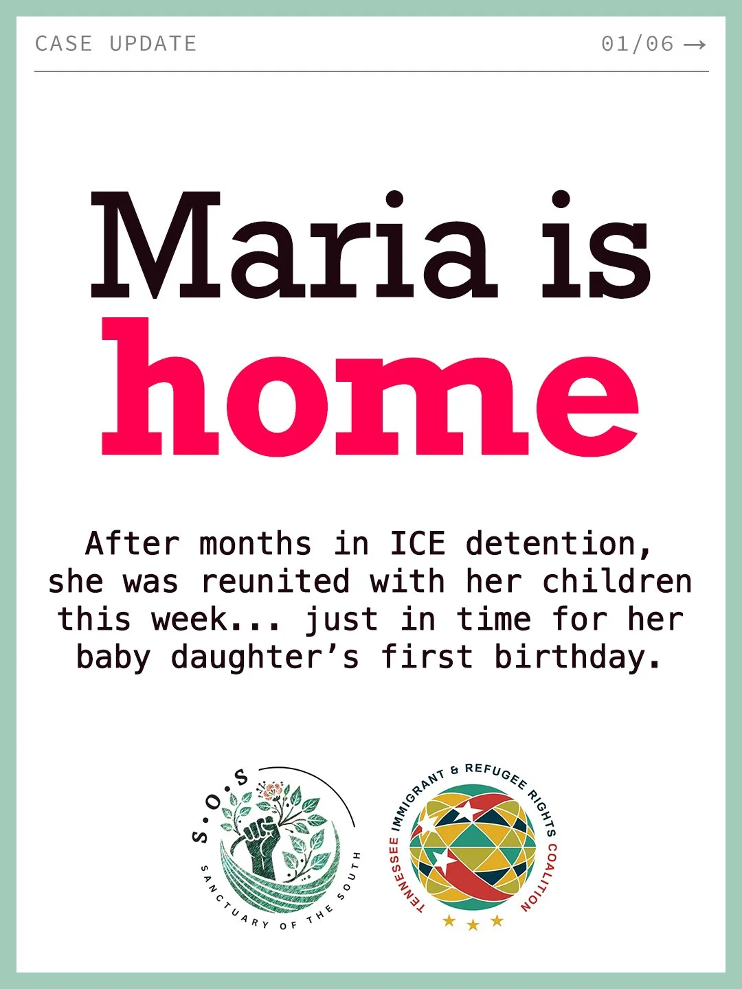 Maria Perez Is Free: Nursing Mother Released from ICE Detention Shortly Before Her Daughters’ Birthdays