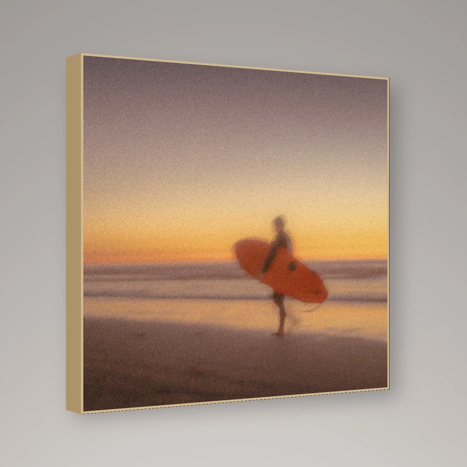 Walk 1 MICRODOSE in a natural wood box frame, shown at an angle