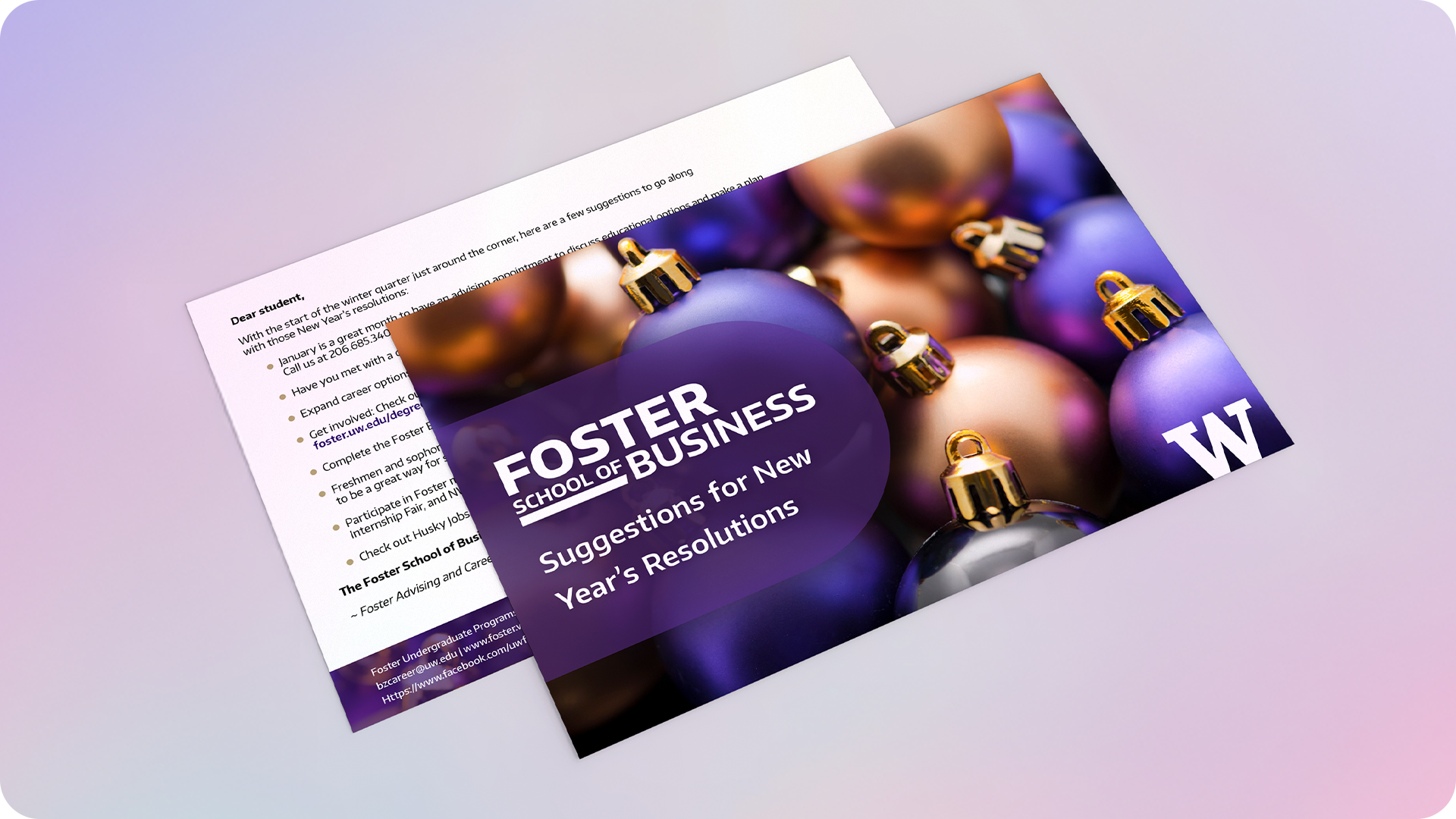 Foster School of Business Print Design