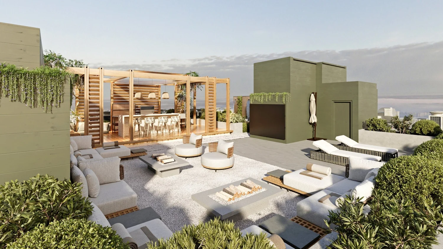 Beautiful view of Wellness Focused Apartment Building Luxury