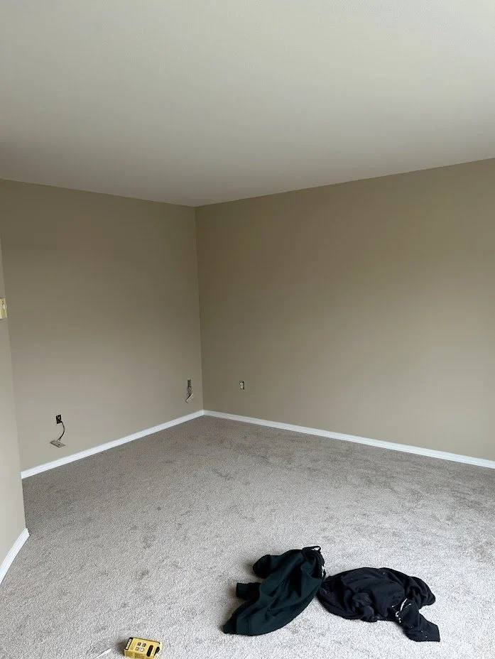 Trim installation throughout condo and full wall Repaint