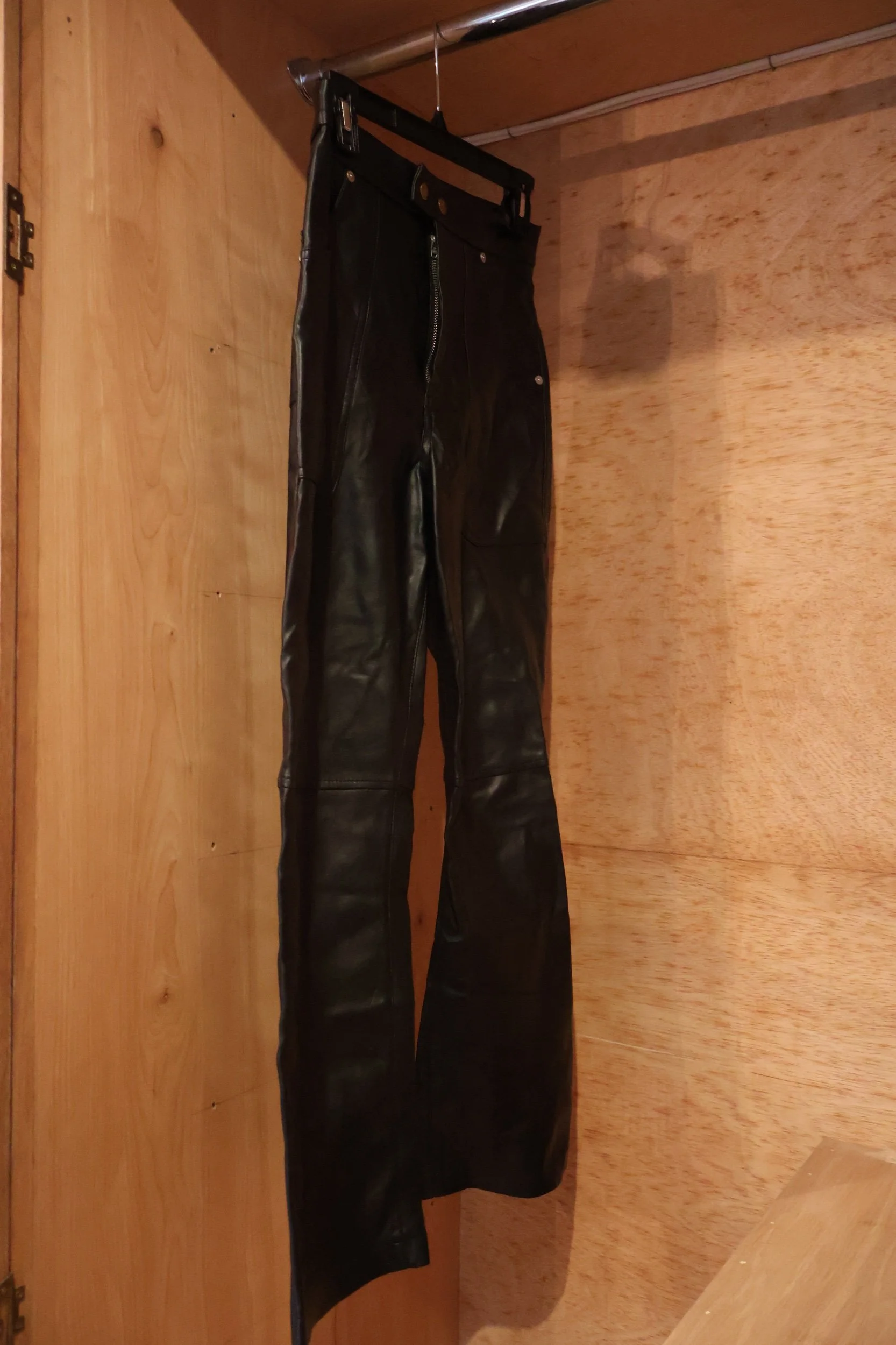 Black Baxter Vegan Leather Carpenter Pant Size 27 by [BLANKNYC]