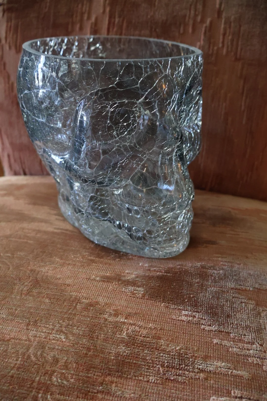 Glass Skull Dish Approx. 6” tall