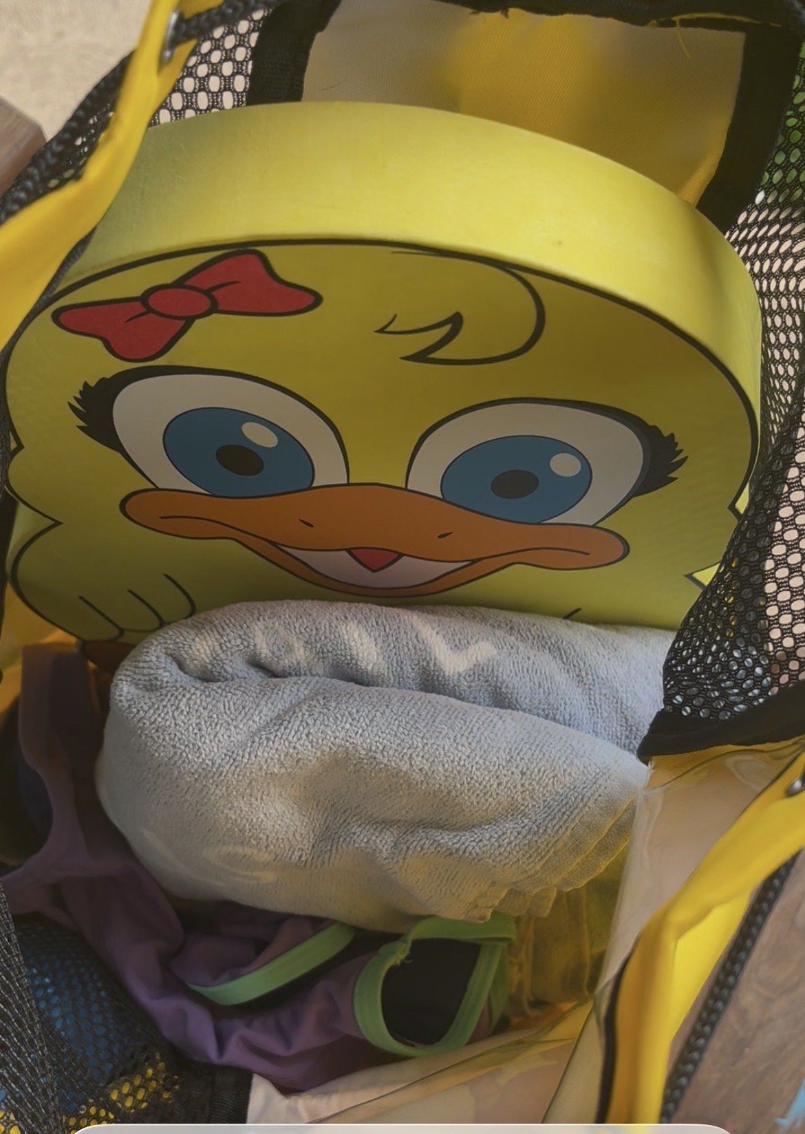 Image of inside of Daisy bag with items included.jpg