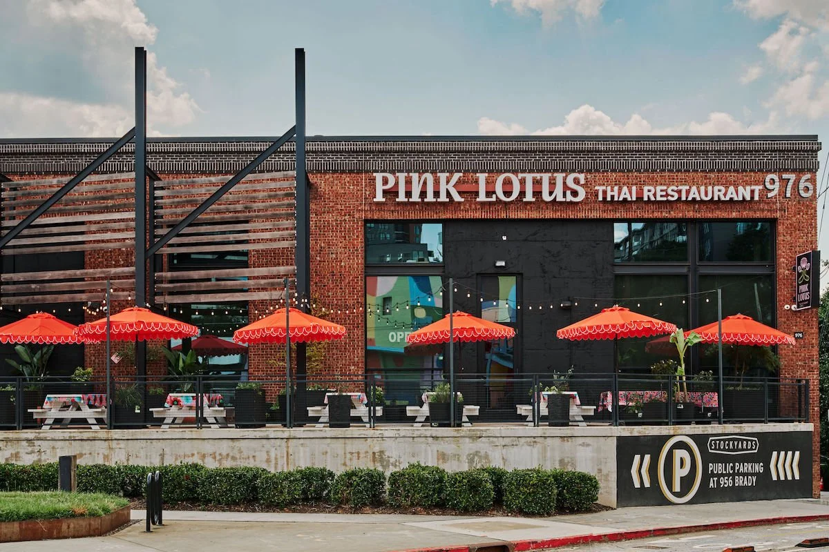 Exterior shot of Pink Lotus Patio