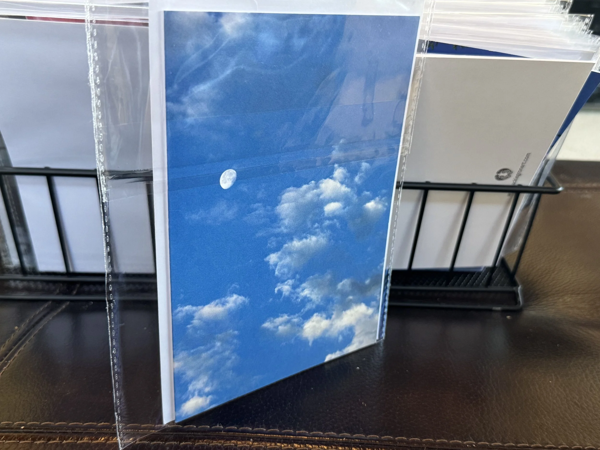 Moon on a Blue Sky Day 5x7 Postcard