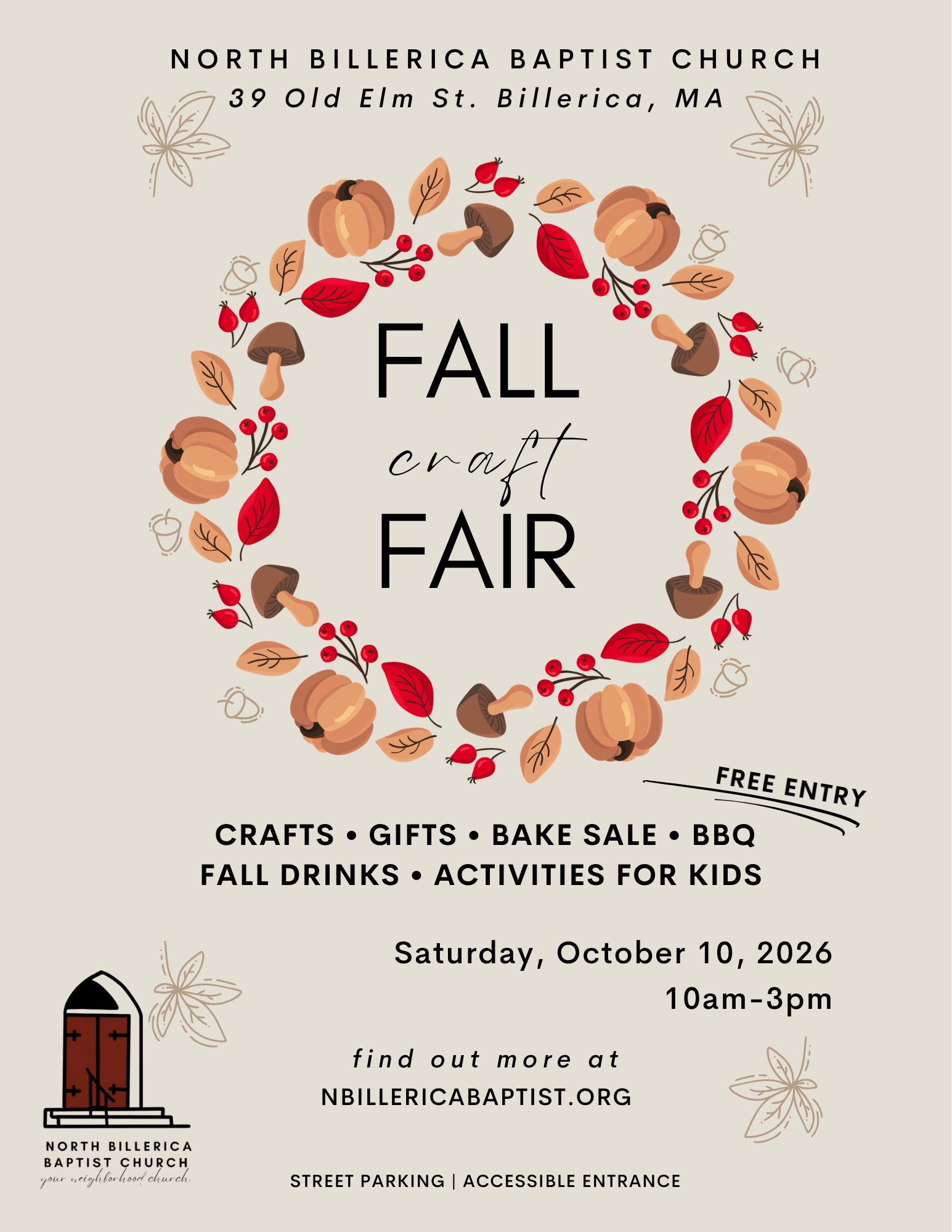 North Billerica Baptist Church Fall Craft Fair